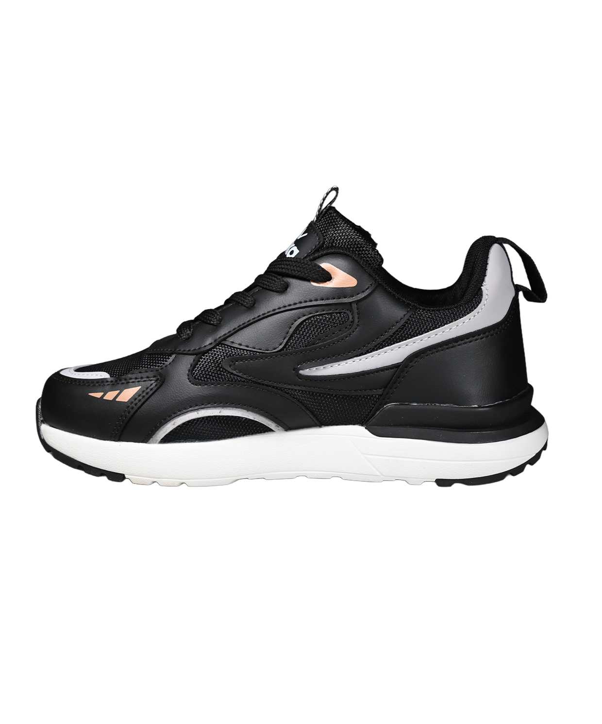 KADIN NEFES ALABİLİR PANEL DETAY TEKSTİL BAĞCIKLI SPOR SNEAKER SİYAH