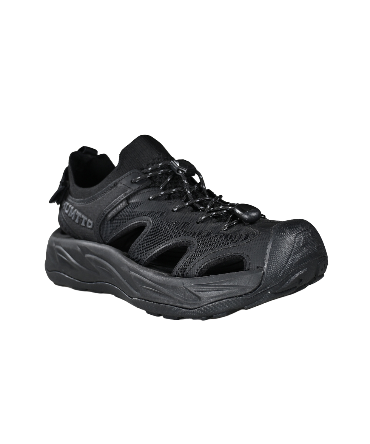 NOREX KADIN OUTDOOR HAFİF TABAN HIZLI BAĞCIKLI SPOR SANDALET  SİYAH