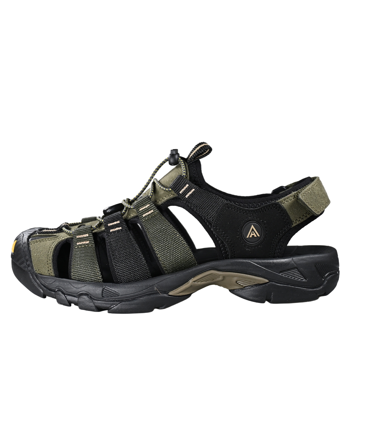 ERKEK OUTDOOR DARBE EMİCİ ERGONOMİK TABAN SPOR SANDALET HAKİ-SİYAH