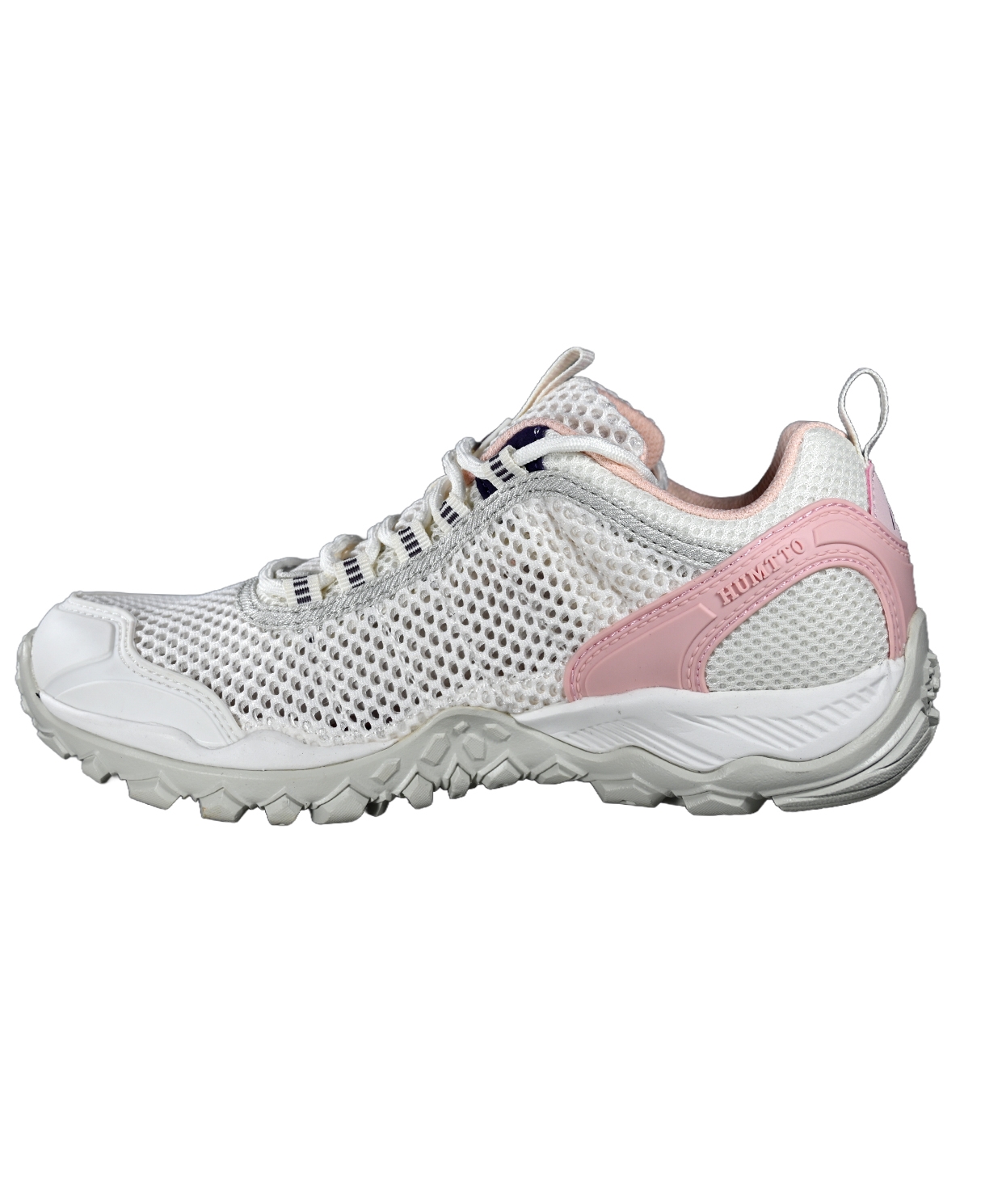 KADIN OUTDOOR TREKKİNG SPOR AYAKKABI - NEFES ALABİLİR FİLELİ KREM-PEMBE - görsel 4