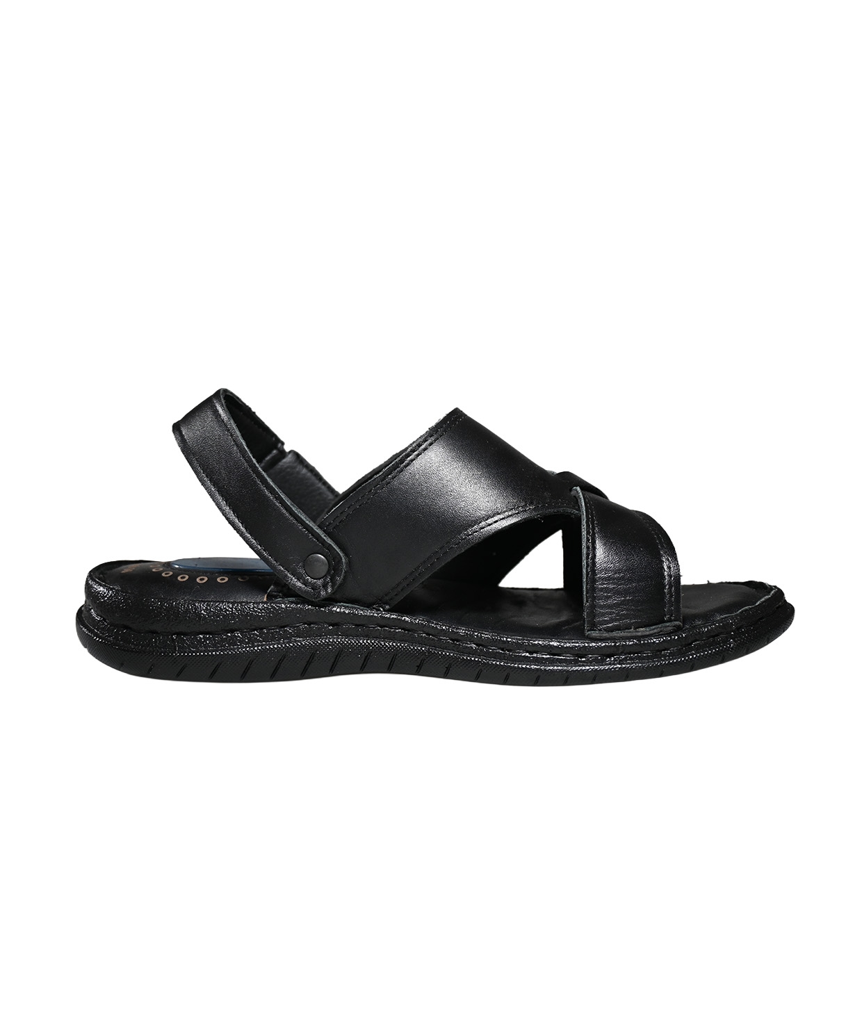 TOREN ERKEK HAKİKİ DERİ RAHAT SANDALET SİYAH