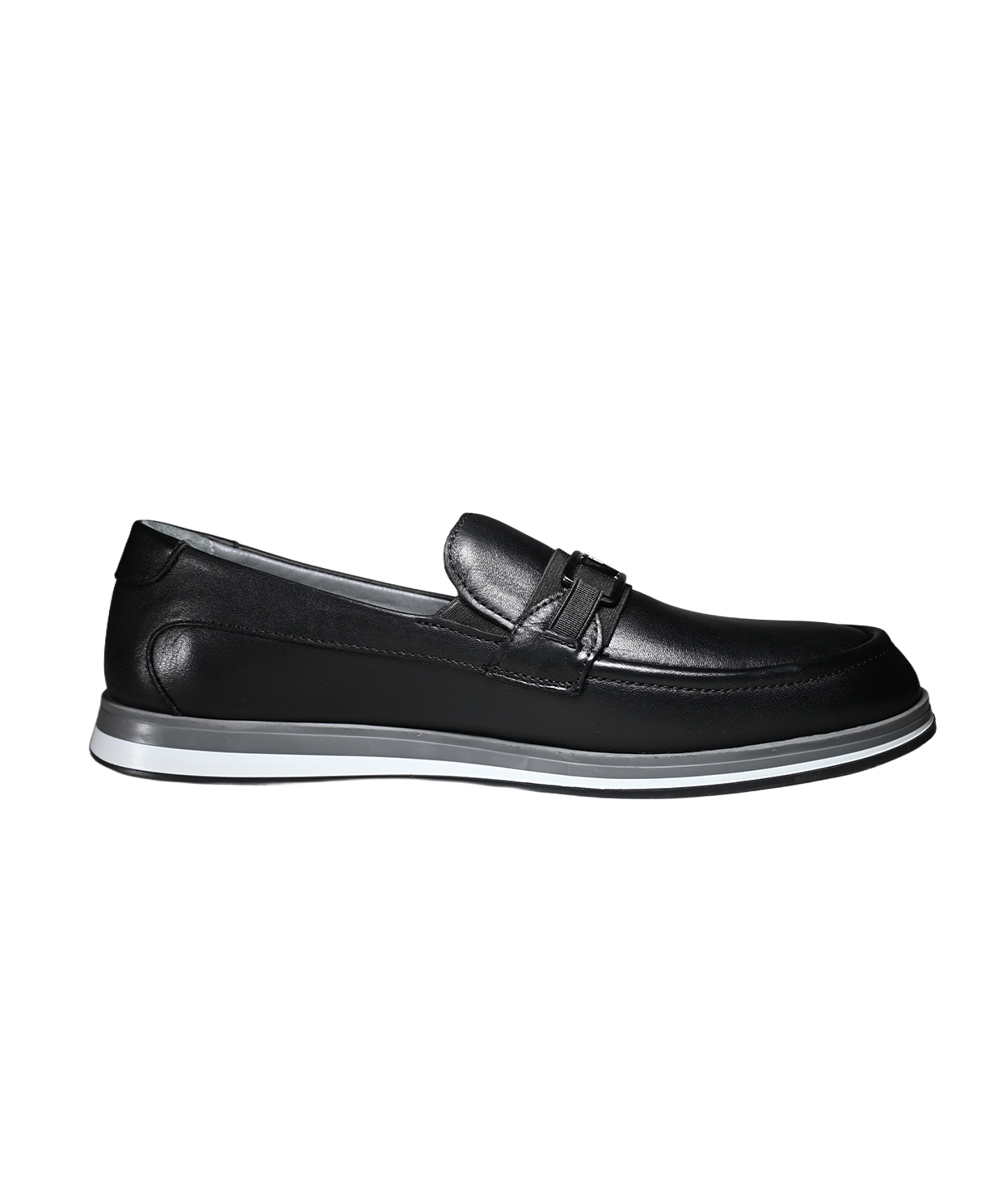 ROYAL ERKEK METAL TOKALI LOAFER AYAKKABI SİYAH