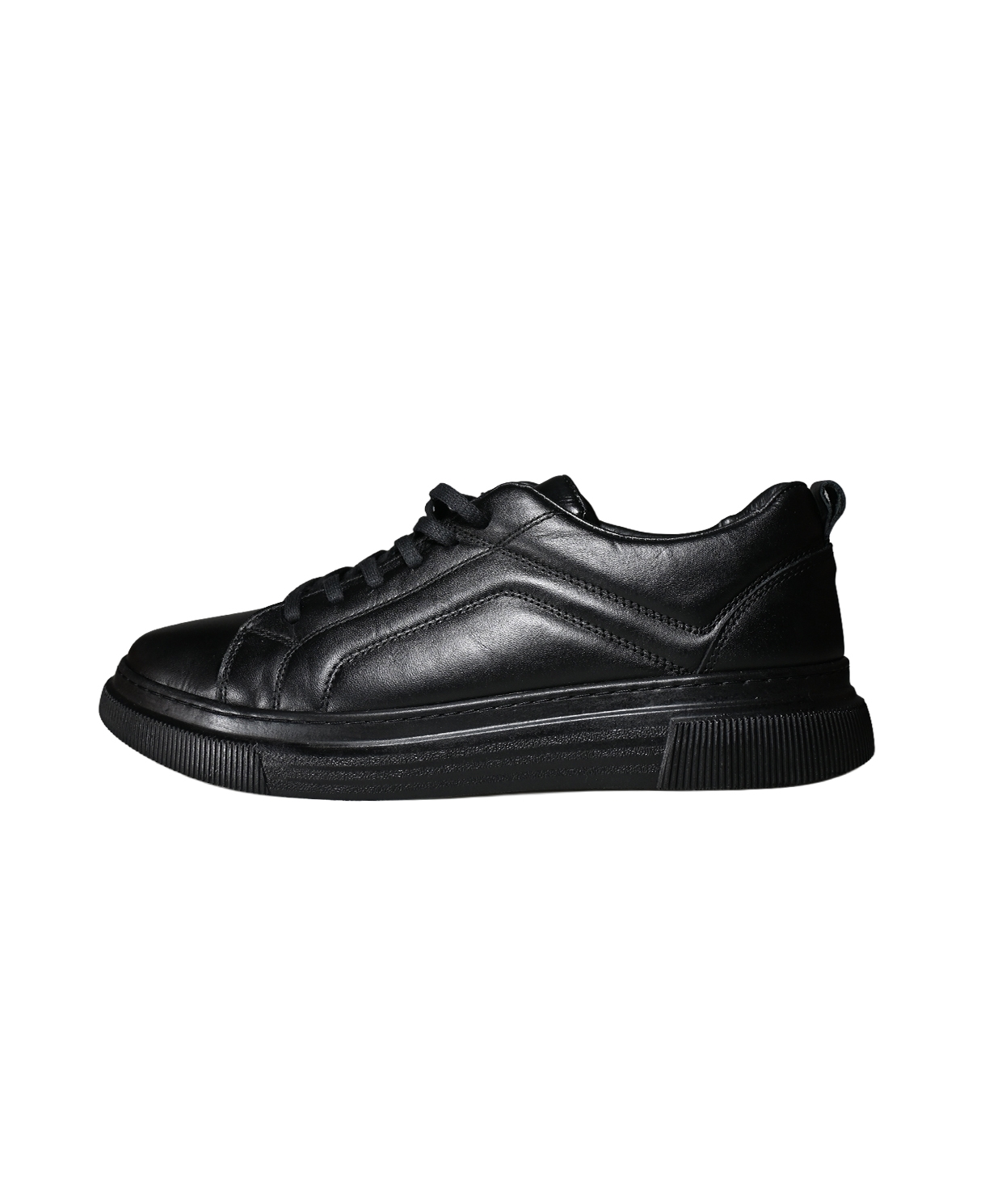 VERO HAKİKİ CİLT DERİ ERKEK SNEAKER BAĞCIKLI GÜNLÜK RAHAT AYAKKABI SİYAH - görsel 3